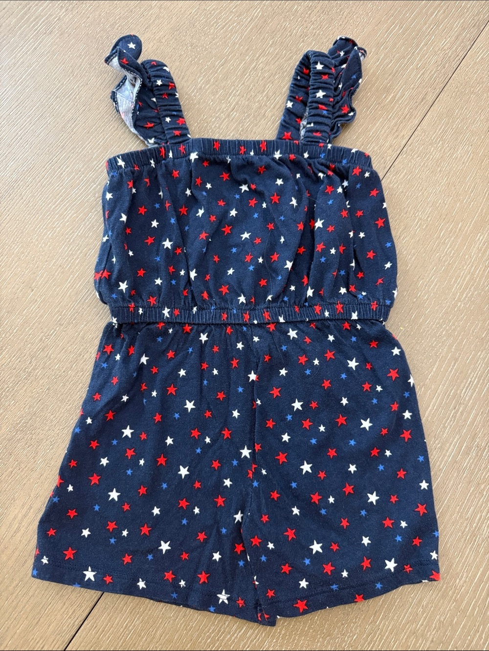 Old Navy Navy Star-Print Girls Romper with Red & White Stars - USA - Patriotic